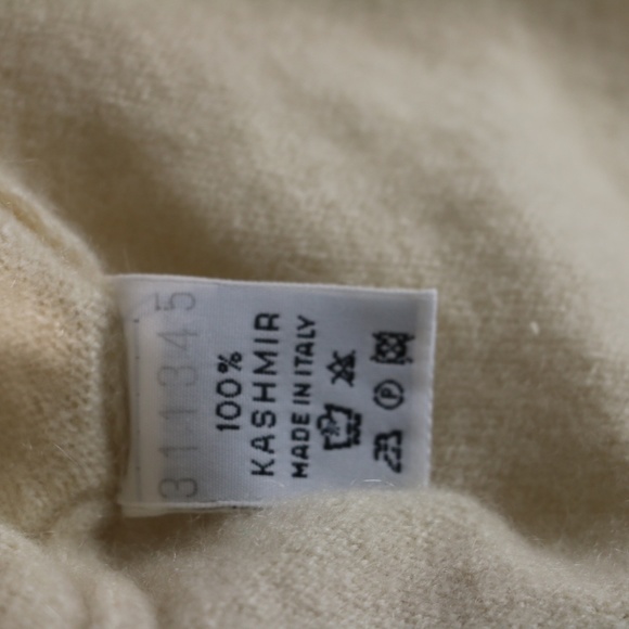 Riccardo Piacenza Pure Cashmere Hoodie Beige Small - Picture 8 of 8